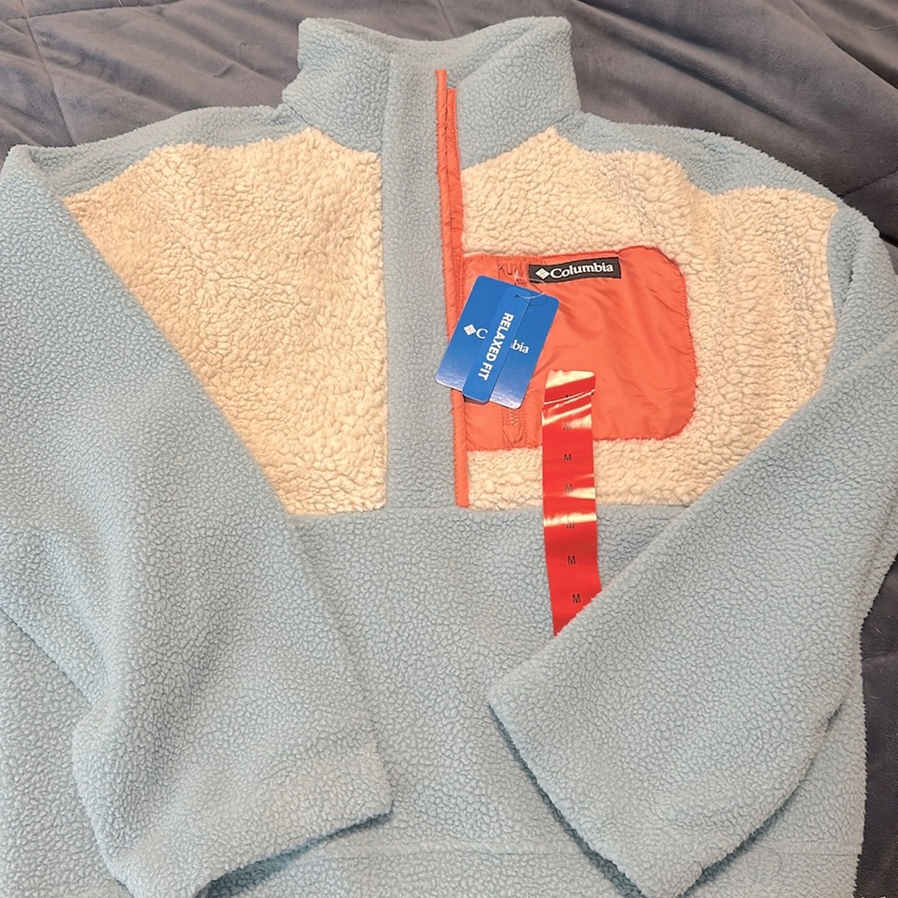 Columbia Sherpa half zip/button pullover